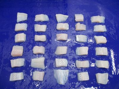 Pangasius cube - well-trimmed